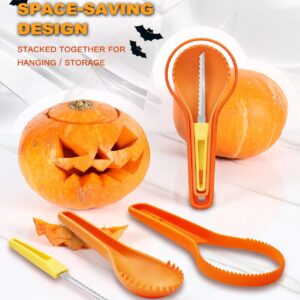 Zuacs Halloween Pumpkin Carving Kit,Professional Stainless Steel Craft Tools for Halloween Decoration Jack-O-Lanterns,2024 New Pumpkin Carving Set For Kids Or Adults,Pumpkin Decorations Tools