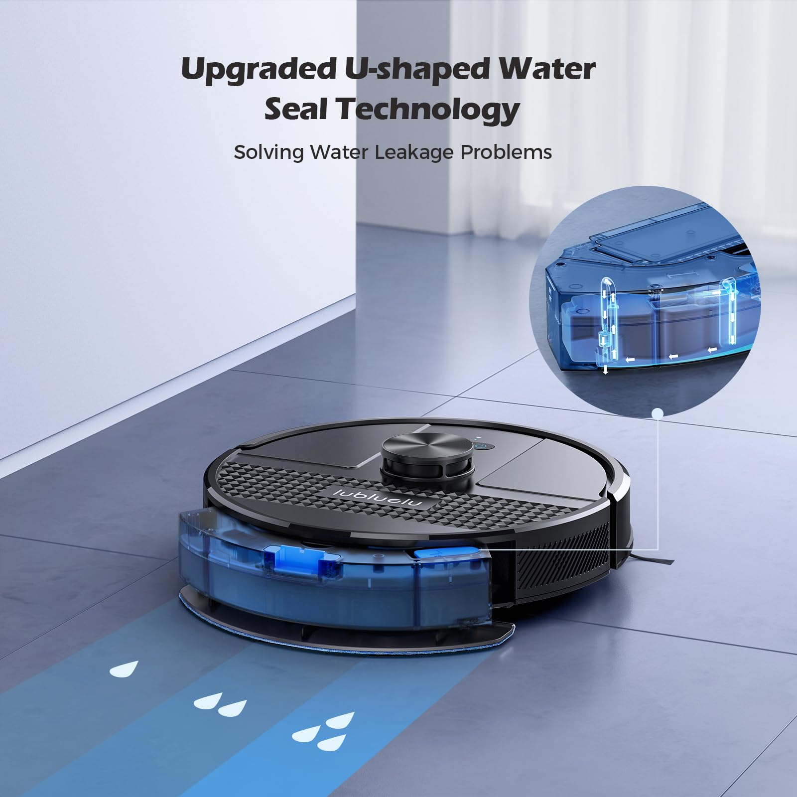 Lubluelu 3 in 1 Robot Vacuum and Mop Combo,4500Pa Robot Vacuum with Mapping,LiDAR Navigation,5 Maps,24 No-Go Zones, WiFi/App/Alexa,Self-Charging,Vacuum Robot for Pet Hair,Carpet,Hard Floor,Black