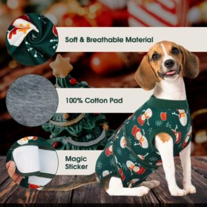 Kuoser Dog Surgery Recovery Suit, Christmas Dog Surgical Recovery Suit for Female Male Dogs, Dog Onesies for Small Dogs, Pet Surgical Suit for Spay Neuter Dog Cone Alternative