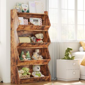 IRONCK Bookcase and Bookshelf 5 Tiers with Storage Shelves, Bookshelf with Open Display Storage Organizer for Living Room, Home Office