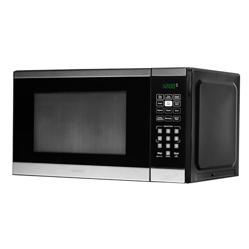 Danby DBMW0925BBS 0.9 cu. ft Countertop Microwave, Black and Stainless Steel