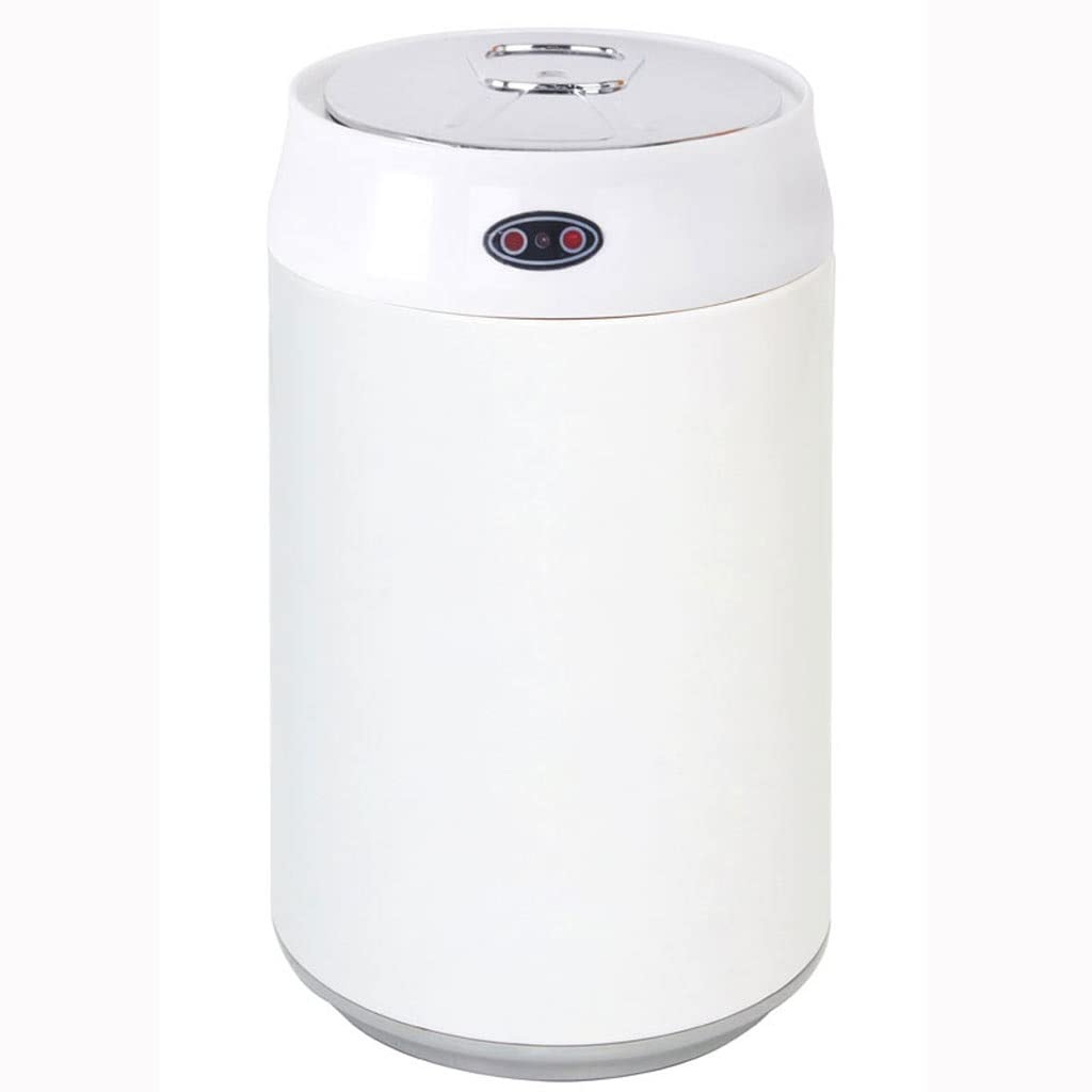 LLLSSS Mini Sensor Stainless Steel Garbage Can Auto Close Waste Bin Trash Bucket Battery Power Decoration(D)