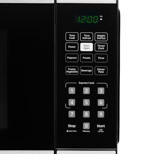 Danby DBMW0925BBS 0.9 cu. ft Countertop Microwave, Black and Stainless Steel