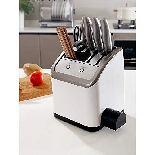 ZUIAI Stainless Steel Kitchen Magnetic Block Holder Set with Sharpener