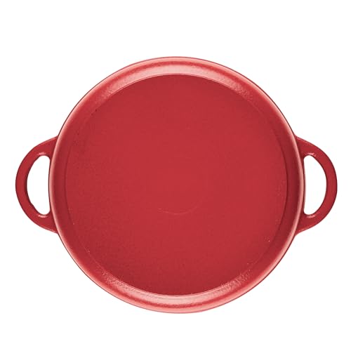 Farberware Disney Bon Voyage Pre-Seasoned Cast Iron Dutch Oven/Casserole Pan with Lid, Suitable for All Stovetops, Including Induction, 4.75 Quart, Red