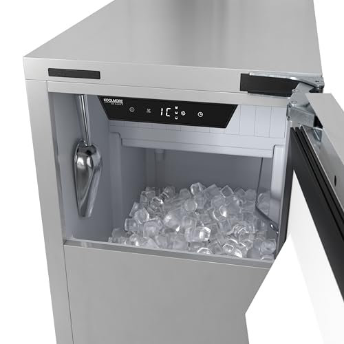 KoolMore Reserve 15 in. Residential Panel Ready (Panel Not Included) Ice Maker 57 lbs/24hr in Stainless-Steel (KM-BIM57-PR)