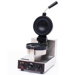 Commercial Ice Cream Burger Maker, 1000W Electric Burger Waffle Maker, 180° Rotating Non-stick Ice Cream Panini Press UFO Hamburger Baker Machine, Gelato Panini Press for Bakeries, Restaurants