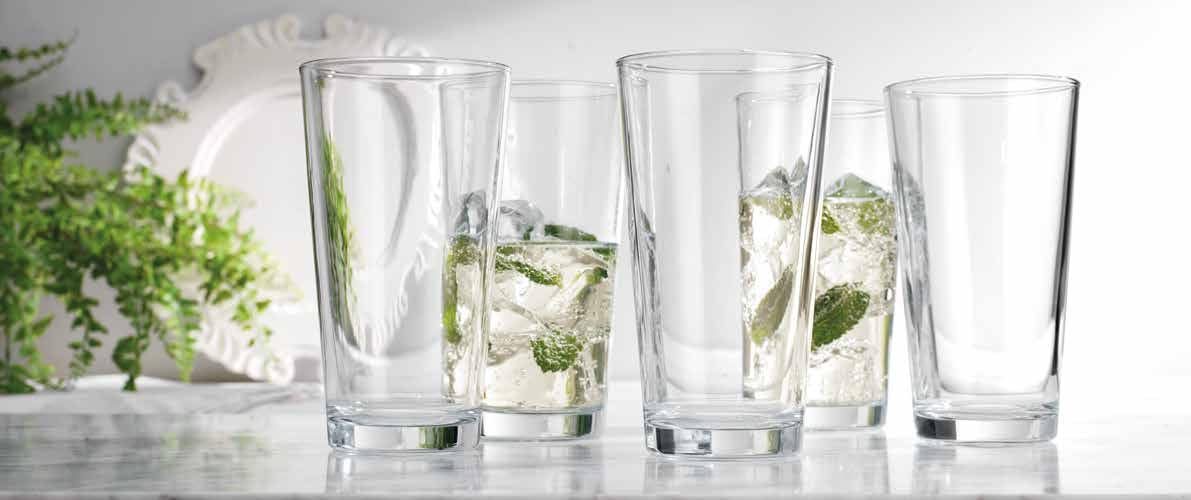 Glaver's Drinking Glasses Set Of 10 Highball Glass Cups 17 OZ. Basic Water Glasses, Beer, Juice, Cocktails, Wine, Iced Tea, Bar Glasses. Dishwasher Safe.