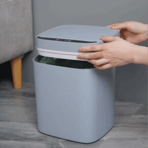 LLLSSS Bathroom Trash Cans Lids Touchless Garbage Can Motion Sensor Waste Bin Wastebasket for Kitchen