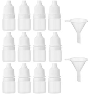 styquenzer 12pcs 3ml empty plastic dropper bottles, bulk portable dropper mini liquid dropper bottle with screw cap, mini dropper bottles for liquids oils essence paint