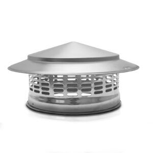 langray chimney caps for outside, 8 in stainless steel chimney cover with screen, round stove pipe cap, roof exhaust vent cap, fireplace roof vent cover rain caps for chimney stovepipe finial