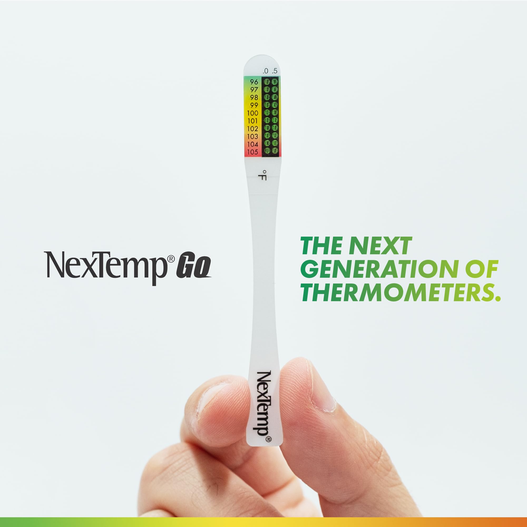 NexTemp® Go Oral Disposable Thermometers, Accurate Fast Read Temperature Thermometer in 10 Seconds, Hygienic, Use Anytime Anywhere for Adults, Kids, Travel, Home or First Aid Kit, 12 Pack