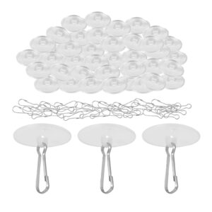 100pcs clear command hooks, command ceiling hooks self-adhesive ceiling hooks for hanging, sticky damage-free no-drill ceiling discs for festival wedding birthday party christams decorations