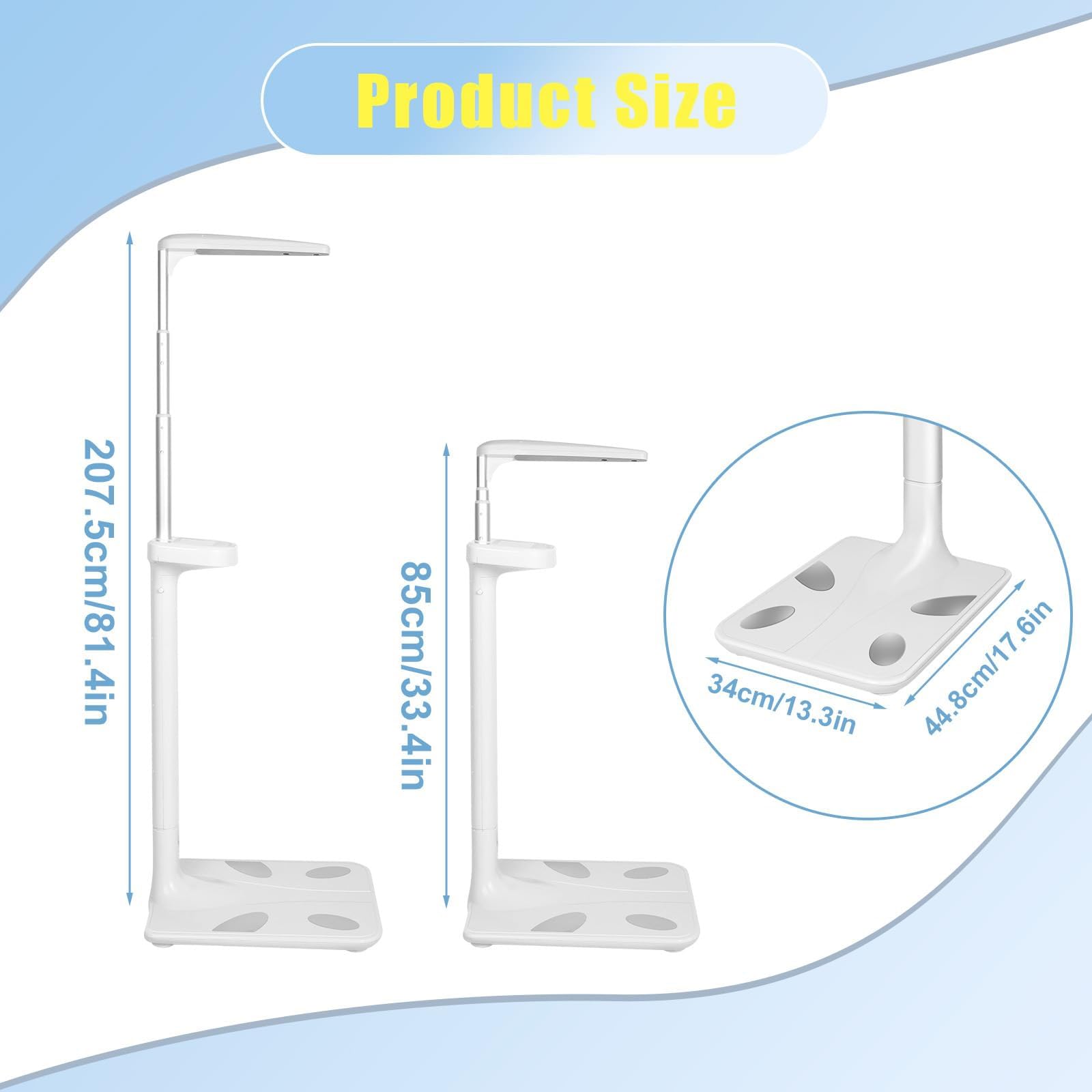 RODIETO Professional Digital Physicians Scale, 440lbs Body Weight Scale with LCD Display, Multifunctional Body Fat Analyzer with Telescopic Rod for Weight, Height, Obesity Value, BMI Measurement