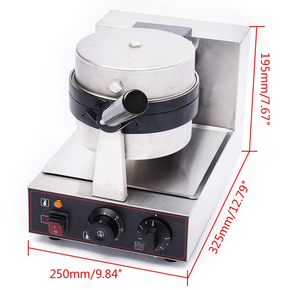 Commercial Ice Cream Burger Maker, 1000W Electric Burger Waffle Maker, 180° Rotating Non-stick Ice Cream Panini Press UFO Hamburger Baker Machine, Gelato Panini Press for Bakeries, Restaurants