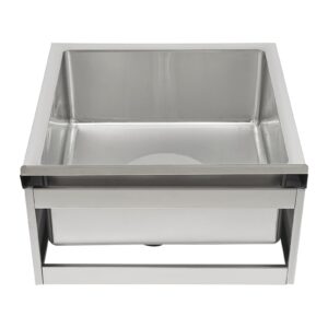 Commercial Mop Sink Floor Basin 24x24x13" 304 Stainless Steel Mop Service Basin with Quick Draining Filter Basket Household Mop Bucket Single Bowl Kitchen Sink Prep&Utility Sink