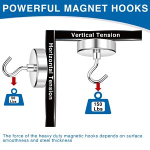 LOVIMAG Magnetic Hooks for Cruise Cabins, 150Lb Magnet Hooks, Cruise Essentials, Locker Accessories, Classroom Must Haves, Magnetic Hooks for Hanging, Refrigerator, Classroom, Whiteboard -21Pack