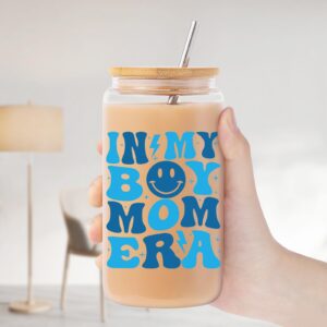 Boy Mom Gifts for Mom - New Mom Gifts - Postpartum Gifts for Mom to be - Cool Birthday Christmas for Pregnant Mom, Expecting Mom, Baby Mama, Mommy To Be In My Boy Mom Era 16 oz Iced Coffee Cup