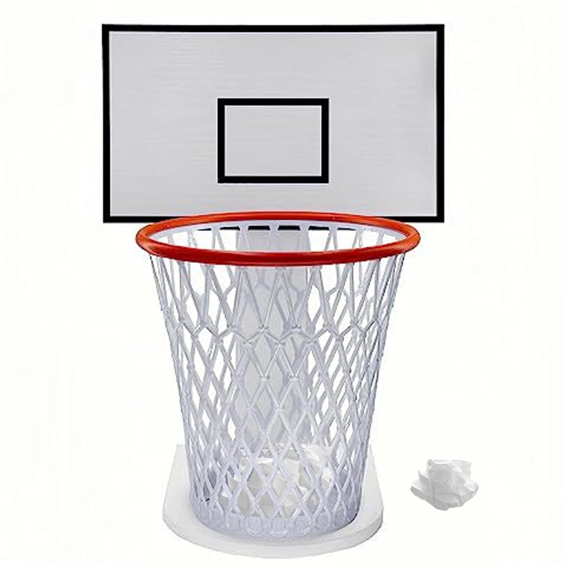 Weduspaty Trash Can Holder Basketball Trash Can Holder Fun Throwing PVC Stable Basketball Trash Can Hoop 12in Basketball Room Decor for Home Office, Excluding Trash Can