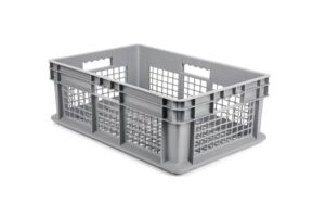 hudson exchange 24 x 16 x 8 (2 pack) mesh straight wall handled storage container tote, gray