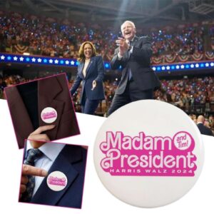 Kamala Harris Waltz 2024 Button Pins，Kamala Harris Tim Waltz 2024 President Election Round Buttons Badge for supporter, Kamala 2024 new cute Pin, exquisite Kamala Harris lapel pins(5pcs) (Pink)