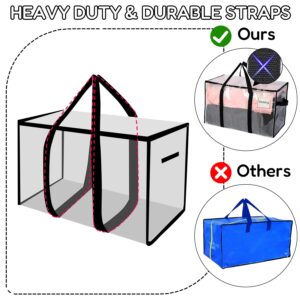 4 Pack Moving Bags,boxes for packaging moving storage bags,Space Saving Storage Bags Alternative to Moving Boxes and Bins, Semi-Transparent