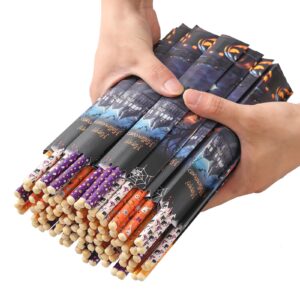 Halloween 50 Pairs 9.4Inch Bamboo Disposable Chopsticks - Sleeved and Separated, Party Gifts