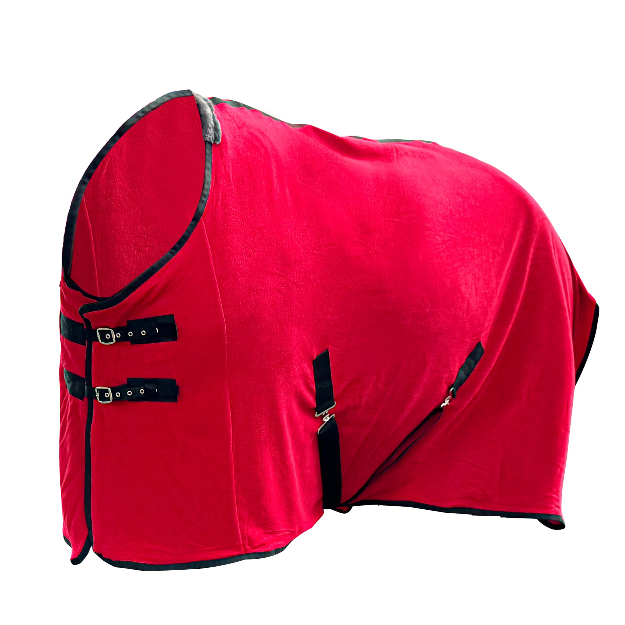 Polar Fleece Cooler Horse Fleeces,Horse Cooler & Fleece Blankets for Horses，Horse Exercise Sheet，Horse Care Blanket (Red, EU 135 cm - US 72 in)