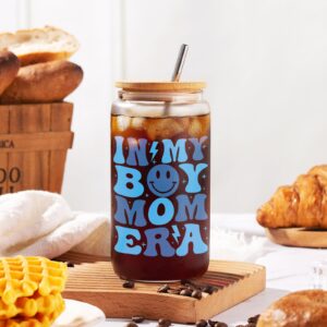 Boy Mom Gifts for Mom - New Mom Gifts - Postpartum Gifts for Mom to be - Cool Birthday Christmas for Pregnant Mom, Expecting Mom, Baby Mama, Mommy To Be In My Boy Mom Era 16 oz Iced Coffee Cup