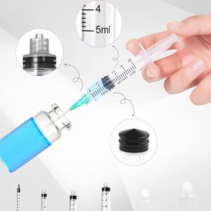 Glue Syringe Needle Tip Squeeze Bottles Set (1ml-50ml), 14G-22G Blunt Needle Tip with Caps, Precision Glue Applicator for Oil, Ink and Art Crafts