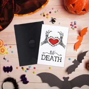 D24TIME Skeleton Halloween Wedding Card-Romantic Til Death Wedding Anniversary Card for husband wife Couples Spooky Anniversary Card for Boyfriend Girlfriend-Bridal Party Card-Til Death-4"×6"