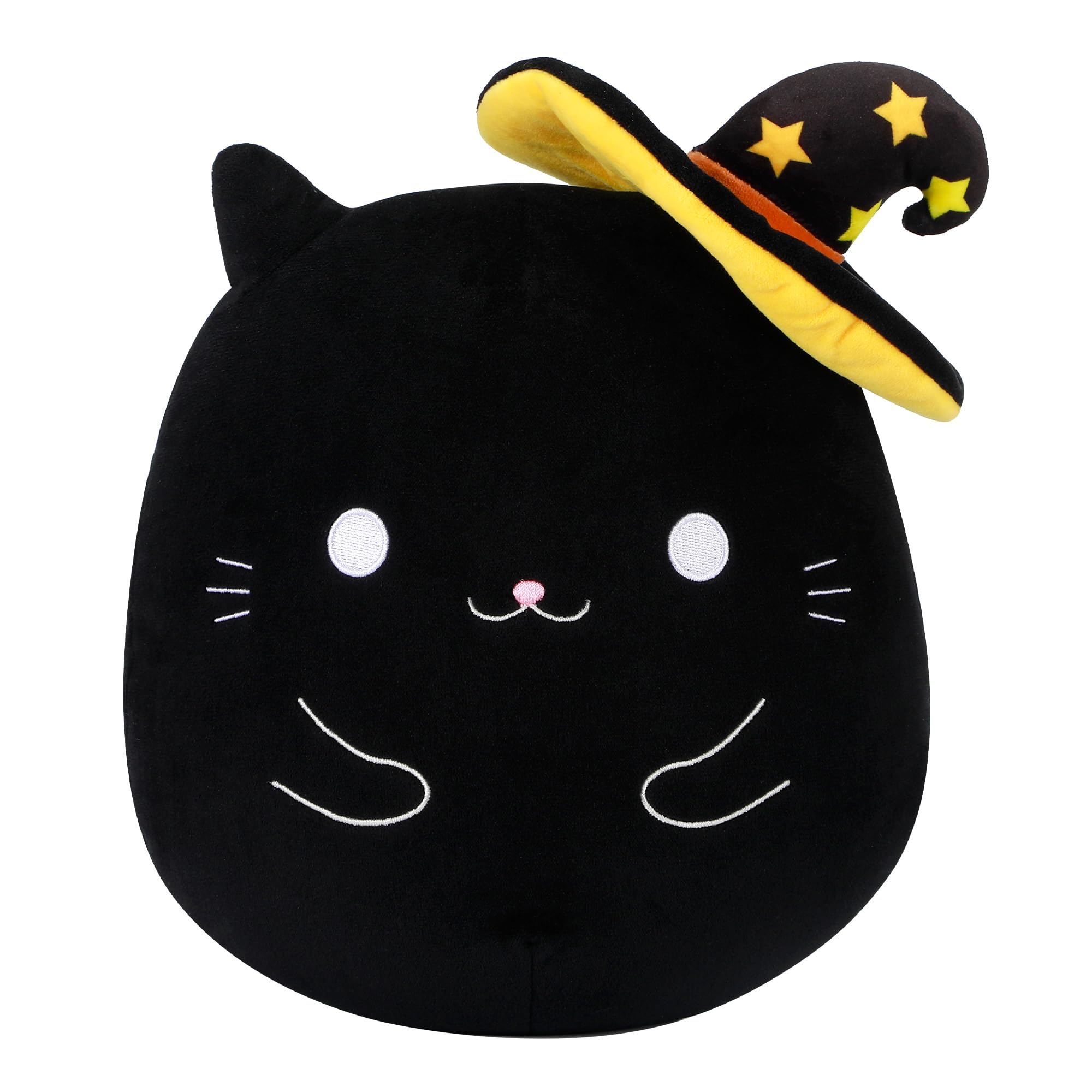 Witch Cat Plush Halloween Cute Stuffed Animals Soft Pillow Toys Birthday Gift for Girls Boys Kids