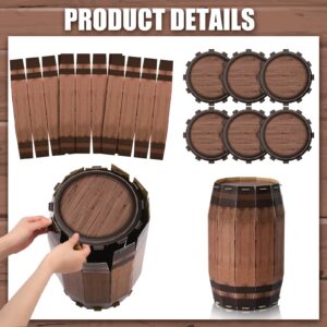 Teenyyou 3 Pcs Western Cowboy Party Decoration Pirate Barrel Decoration Pirate Party Decorations Cowboy Baby Shower Decorations Wooden Barrel Cardboard Barrel Western Prop Decoration