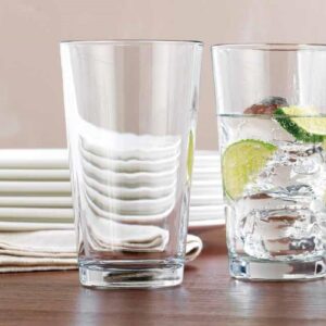 Glaver's Drinking Glasses Set Of 10 Highball Glass Cups 17 OZ. Basic Water Glasses, Beer, Juice, Cocktails, Wine, Iced Tea, Bar Glasses. Dishwasher Safe.