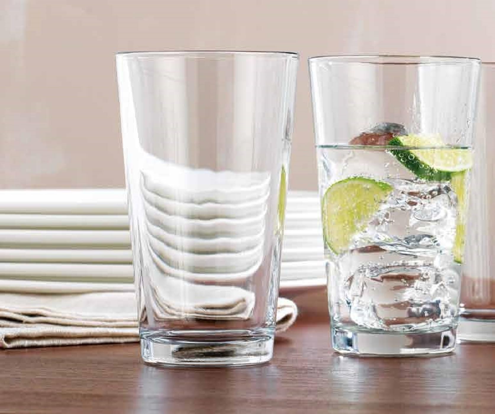 Glaver's Drinking Glasses Set Of 10 Highball Glass Cups 17 OZ. Basic Water Glasses, Beer, Juice, Cocktails, Wine, Iced Tea, Bar Glasses. Dishwasher Safe.