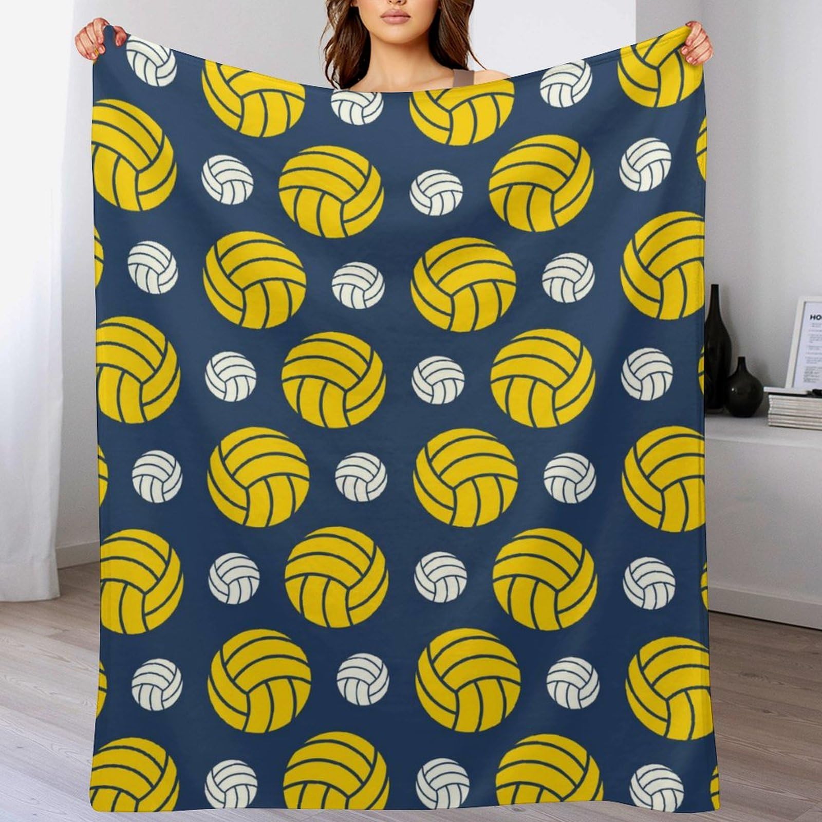 Volleyball Blanket Volleyball Gifts for Boys Girls Warm Cozy Flannel Volleyball Throw Blanket for Kids Adults Volleyball Lovers for Couch Bed 50"x40"