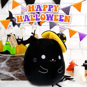 Witch Cat Plush Halloween Cute Stuffed Animals Soft Pillow Toys Birthday Gift for Girls Boys Kids