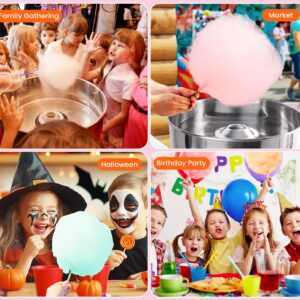 Cotton Candy Machine Commercial, 1000W Electric Cotton Candy Maker Machine, Candy Floss Machine with Stainless Steel Bowl and Sugar Scoop for Kids Birthday, Family Party Pink