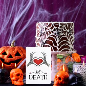 D24TIME Skeleton Halloween Wedding Card-Romantic Til Death Wedding Anniversary Card for husband wife Couples Spooky Anniversary Card for Boyfriend Girlfriend-Bridal Party Card-Til Death-4"×6"