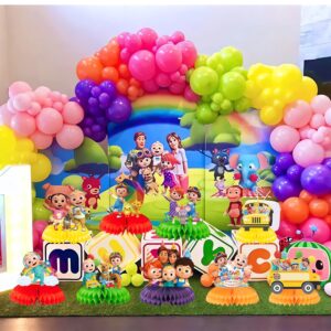 9Pcs Cartoon Melon Birthday Decorations, Melon Birthday Decorations Beehive Centerpiece is suitable for all kinds of birthday party