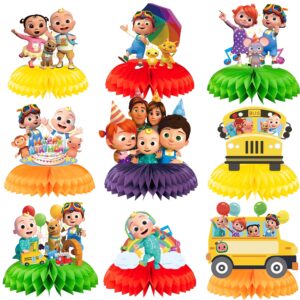 9pcs cartoon melon birthday decorations, melon birthday decorations beehive centerpiece is suitable for all kinds of birthday party