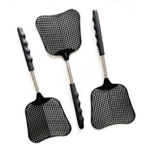 miledu telescopic fly swatter, suitable for indoor/courtyard/garden/classroom/office annoying creatures such as flies, spiders, etc.,3pcs