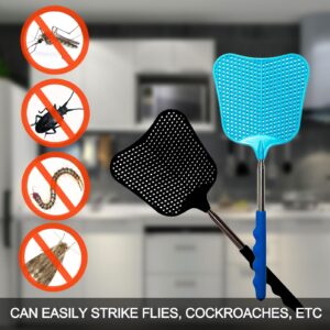 MILEDU Telescopic Fly swatter, Suitable for Indoor/Courtyard/Garden/Classroom/Office Annoying Creatures Such as Flies, Spiders, etc.,3Pcs