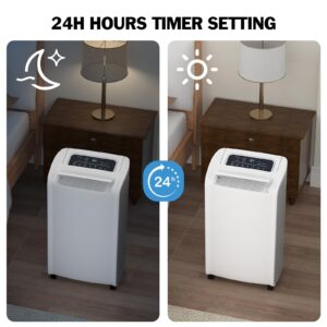 AIRPLUS 4,500 Sq.Ft 70 Pint Dehumidifier for Basements-with Drain Hose,Efficient/Energy Dehumidifier for home -with Dual Protection and 4 Smart Modes/24H Timer/Defrost/for Large room