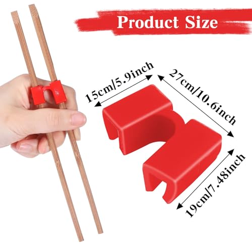 42 PCS Reusable Chopsticks Helpers Training Chopstick Hinges Connector Practice Chinese Chopstick Helper, Multicolor Non-Slip Portable Practice Chopsticks for Adults, Kids, Beginner, Trainers