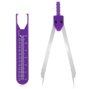 ekg caliper ecg caliper electrocardiogram divider for nursing，electrocardiographs measuring tool for doctors, nurses, medical student - purple