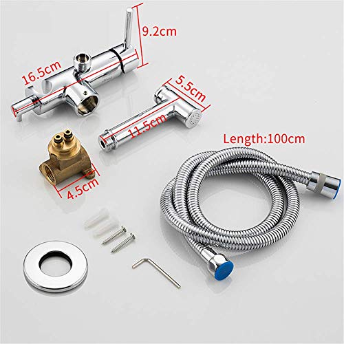 BINCAVIDOU Hand Held Bidet Sprayer,Bidet Faucetsbrass Bathroom Shower Tap Bidet Toilet Sprayer Bidet Toilet Washer Mixer Shower