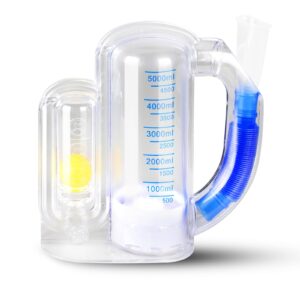 incentive spirometer for adult breathing exercise device for lungs respiratory strengthener device -5000ml volume