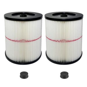 2 pack 17816 filter for craftsman shop vac wet/dry 5 6 8 12 16 32 gallon,9-17816 red stripe vacuum replacement filters