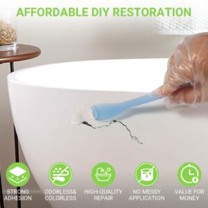 Porcelain Repair Kit, Multifunctional Crack Repair Kit for Bathtubs, Sinks, Toilets, Marble, Tiles, White